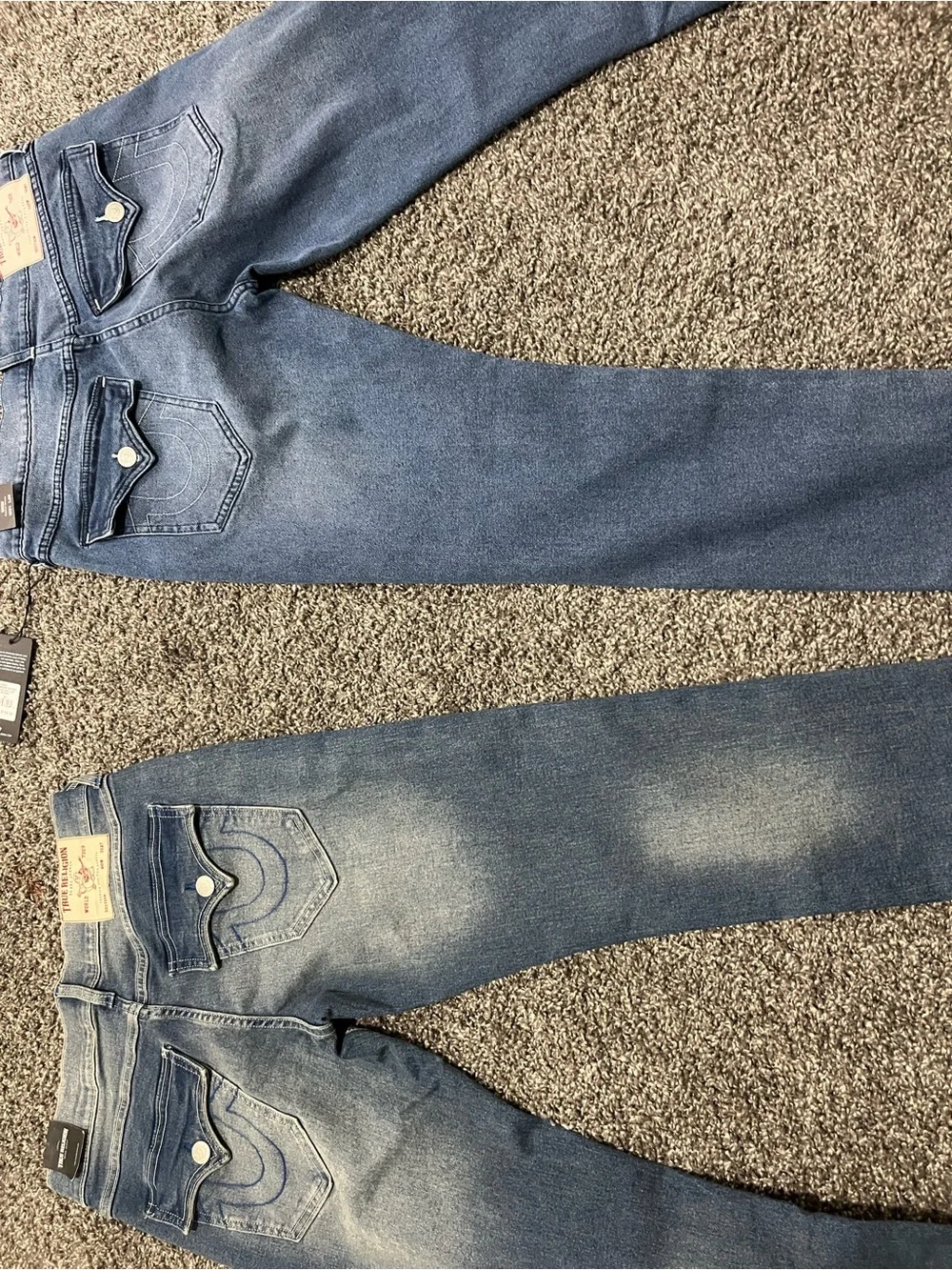 True Religion Men's Slim Straight Jeans in Blue Wash